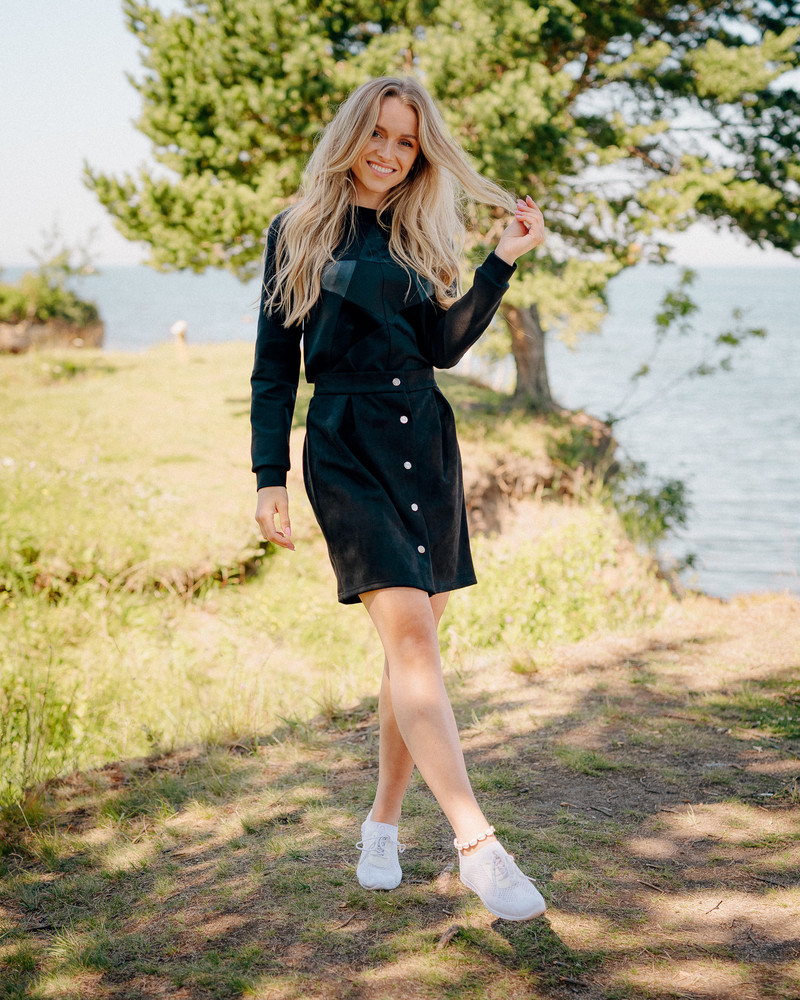 TD POPPPER TULIP SKIRT BLAC