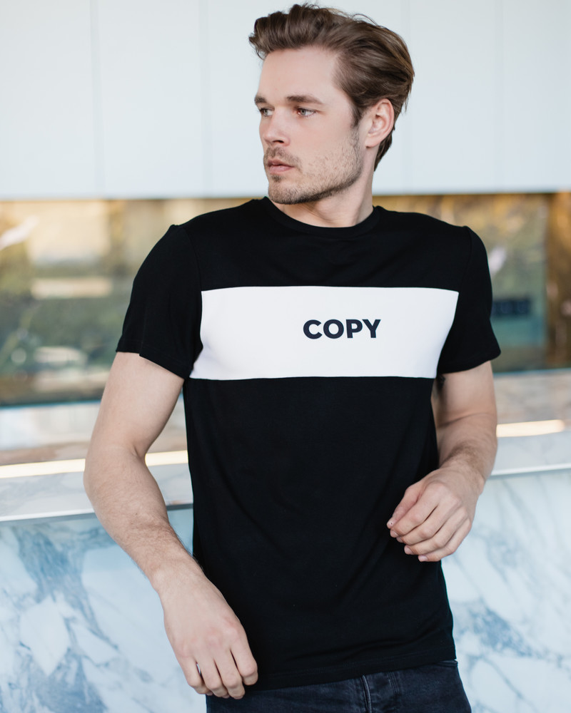 MEN COPY T-SHIRT BLACK