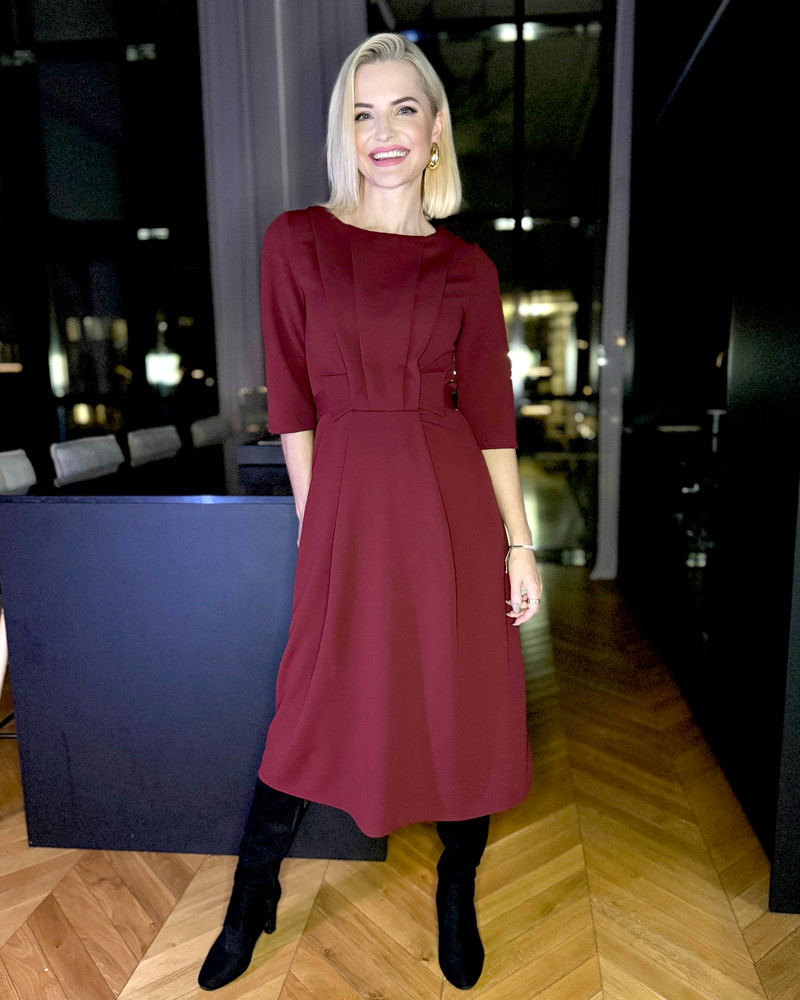 CLASSY MIDI DRESS BORDOUX