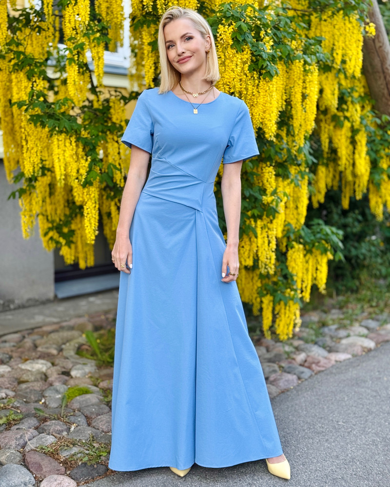 SHIFTED MAXI DRESS BLUE