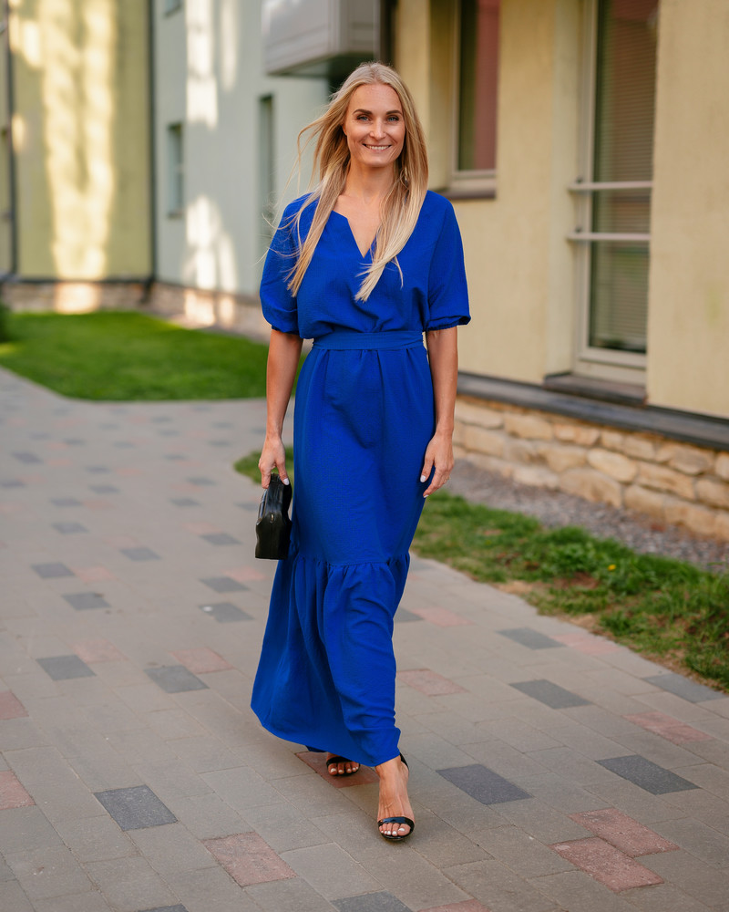 SUMMER COMET MAXI DRESS ELECTRIC BLUE