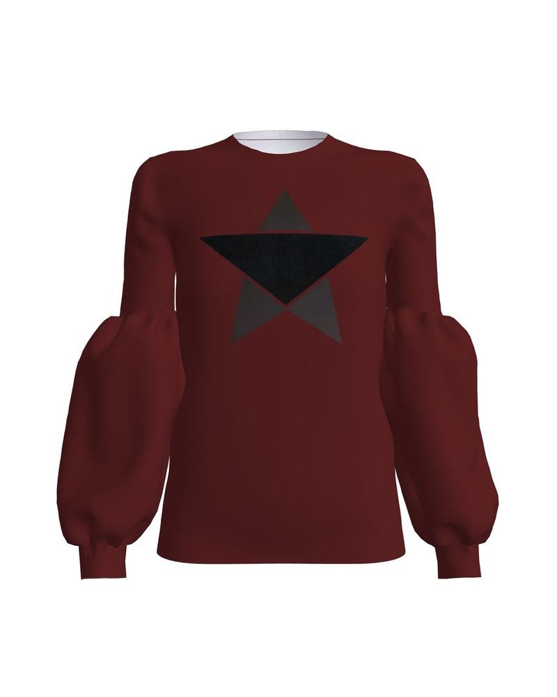 STAR ALICE SWEATSHIRT BORDEAUX