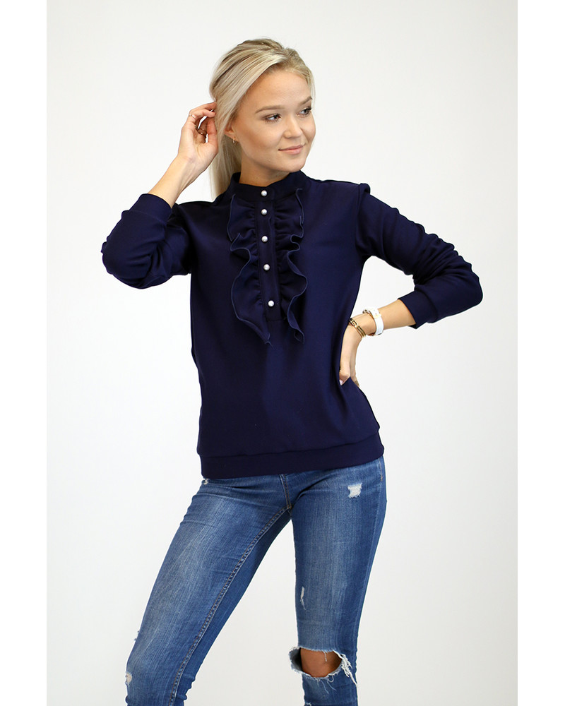 FRILL SWEATSHIRT NAVY