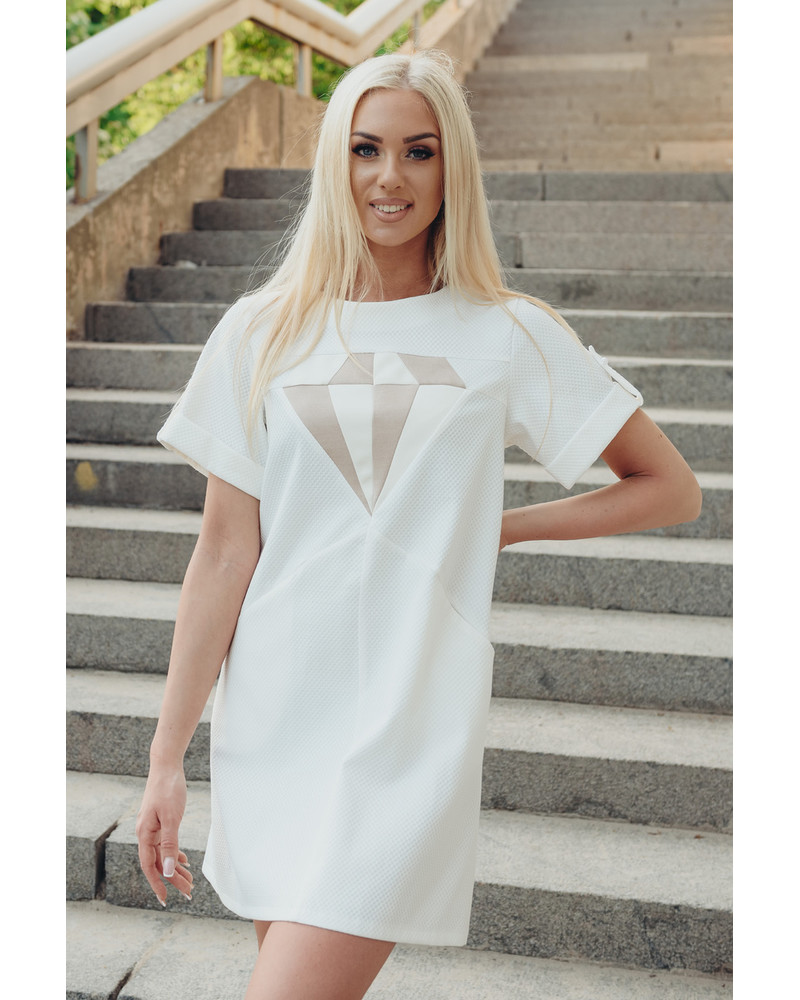 DIAMOND PEARL DRESS WHITE
