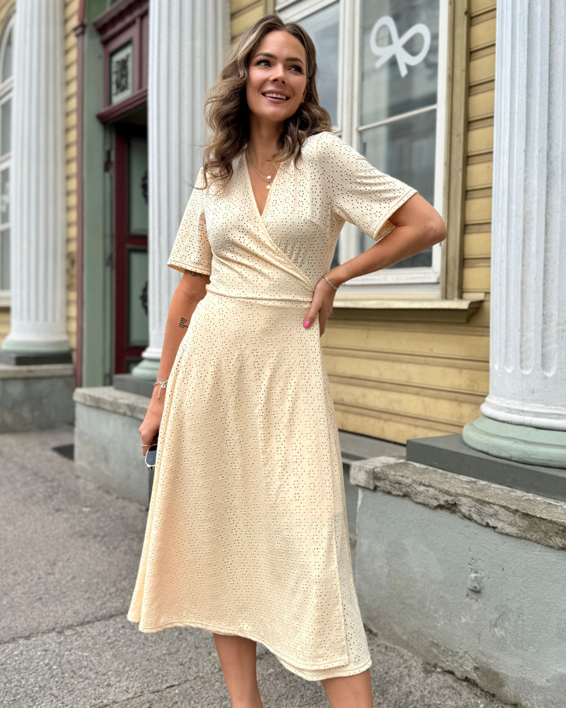 FLOWER MIDI DRESS YELLOW