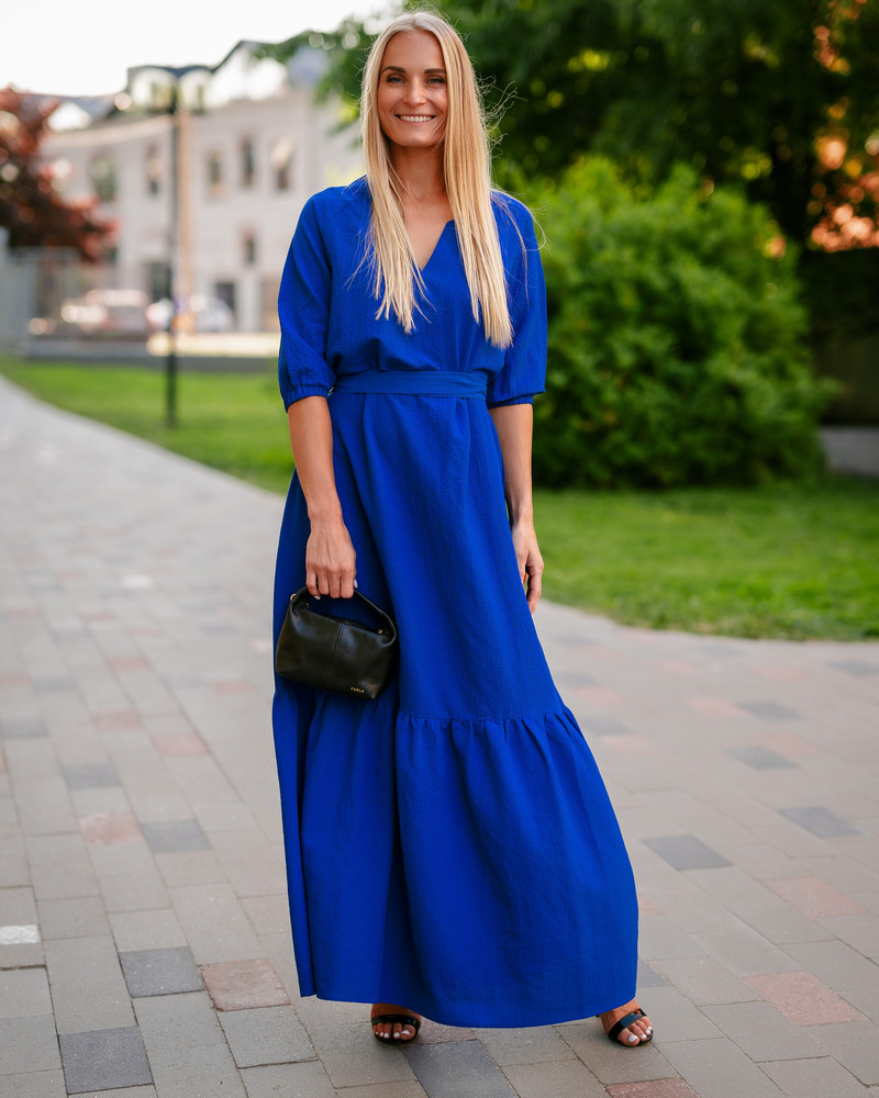 SUMMER COMET MAXI DRESS ELECTRIC BLUE