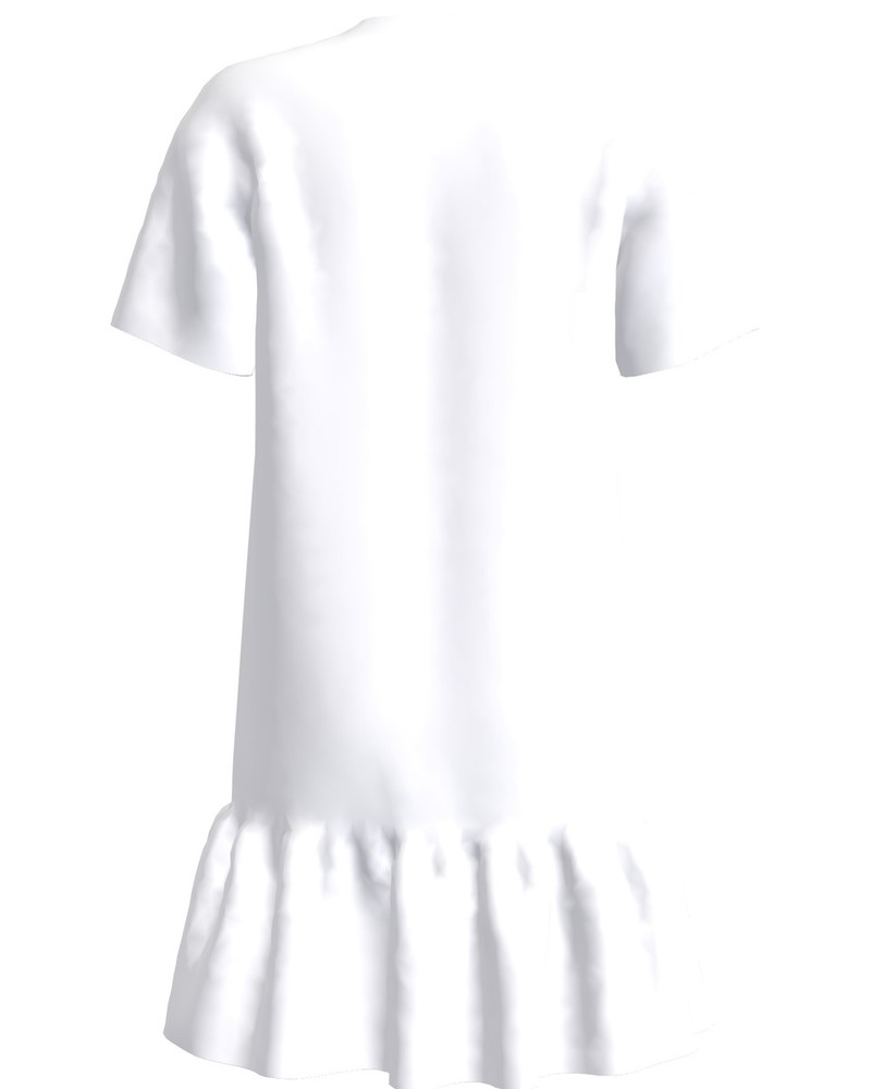 GIANT BUTTERFLIES FRILL DRESS WHITE