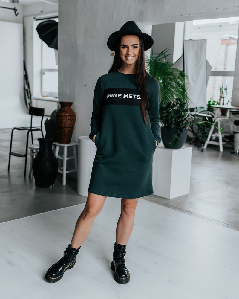 MINE METSA POCKET DRESS GREEN