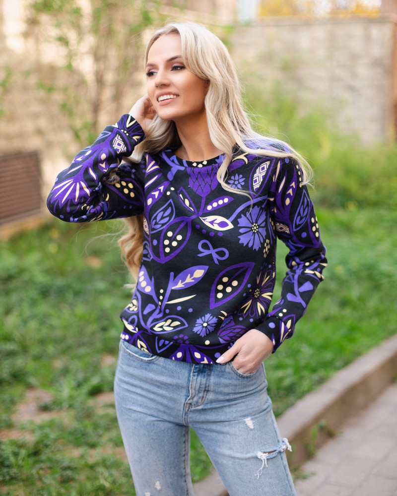 CORNFLOWER SWEATSHIRT BLACK