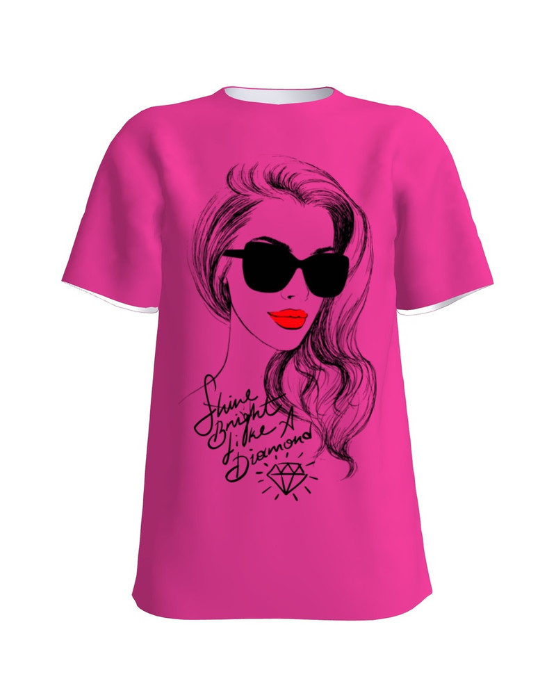 SHINE BRIGHT LIKE A DIAMOND PINK T-SHIRT