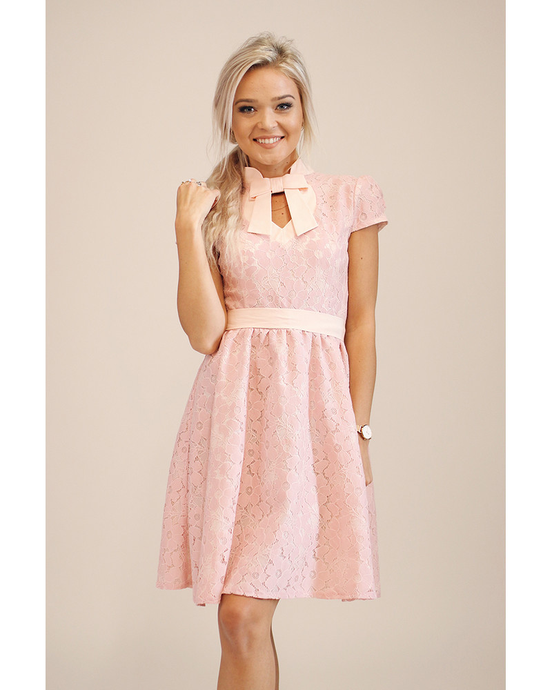 DOLLABLE LACE DRESS  PEACHY