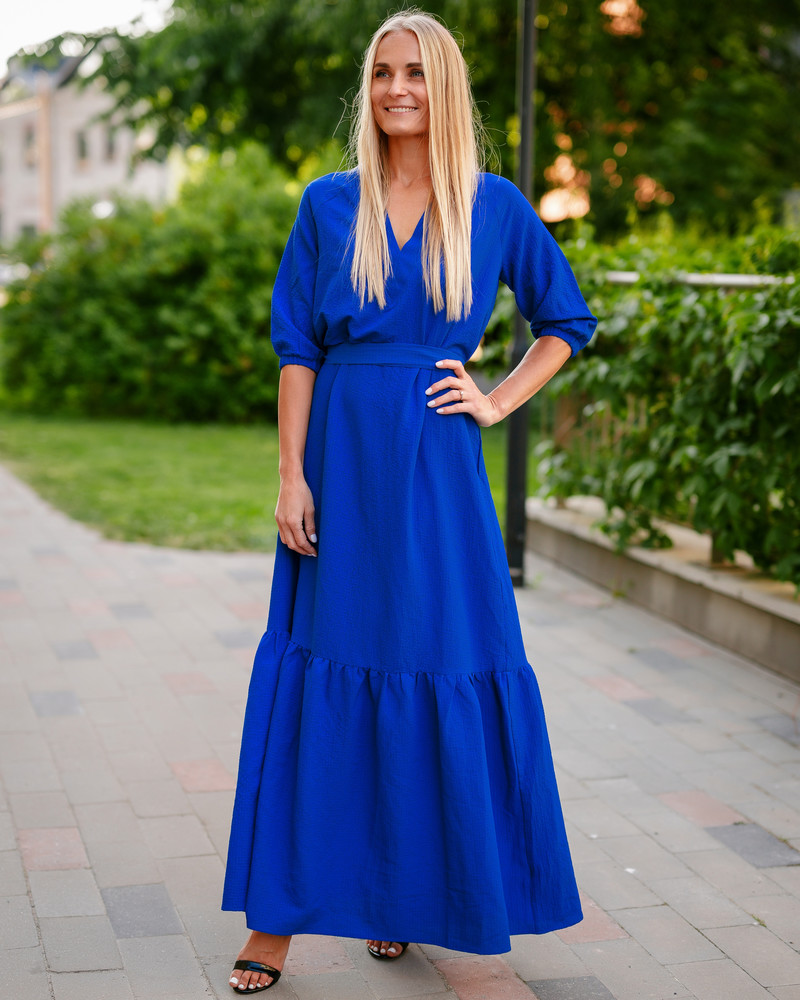 SUMMER COMET MAXI DRESS ELECTRIC BLUE