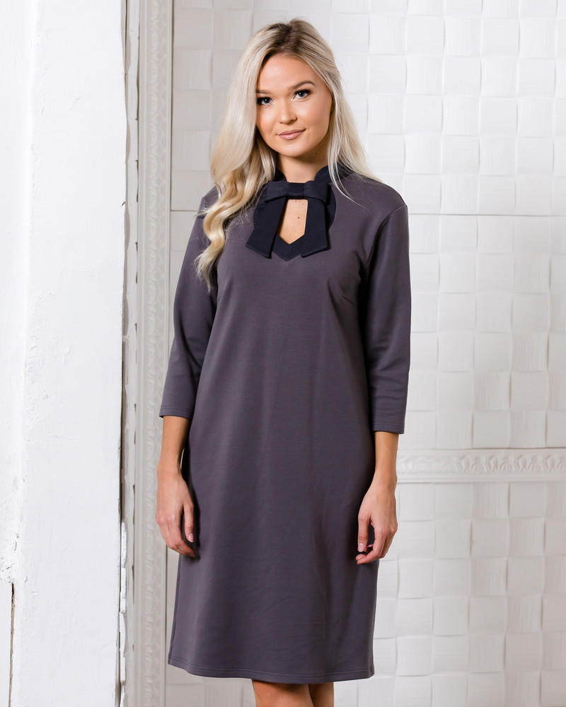 DOLLABLE POCKET DRESS DARK GREY