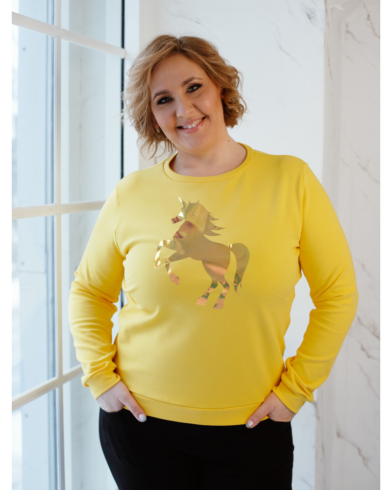 UNICORN SHINY PLUS SWEATER YELLOW