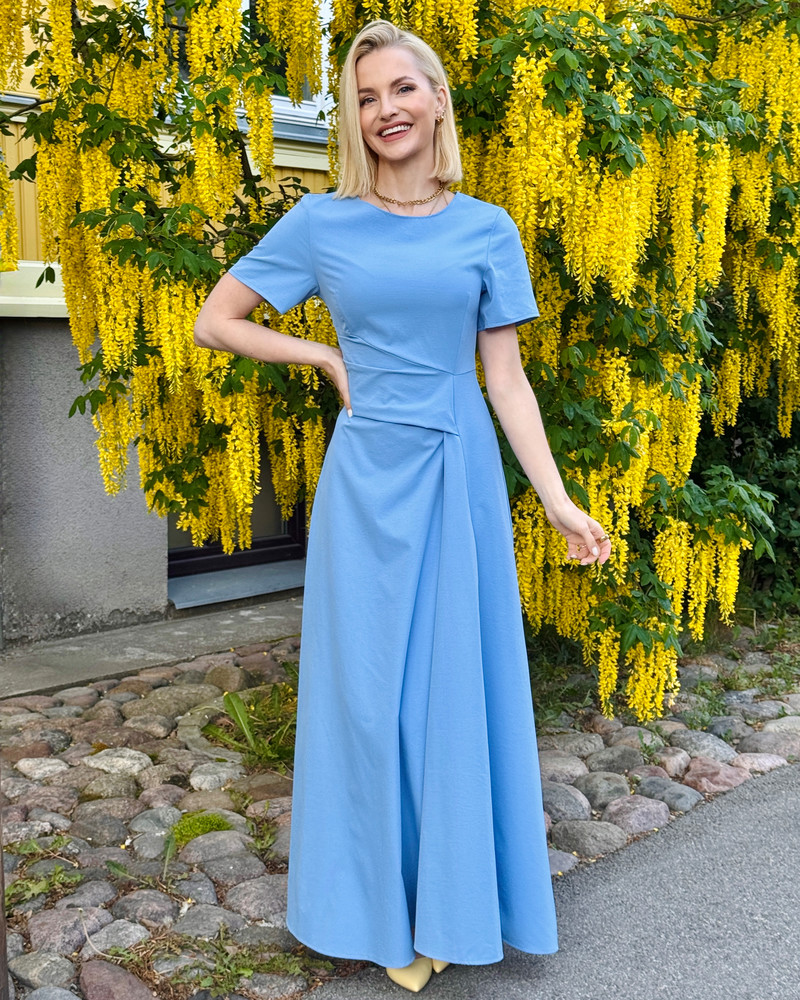 SHIFTED MAXI DRESS BLUE