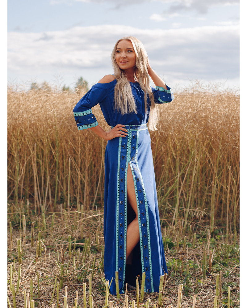 HARMONY MAXI SKIRT ELECTRIC BLUE