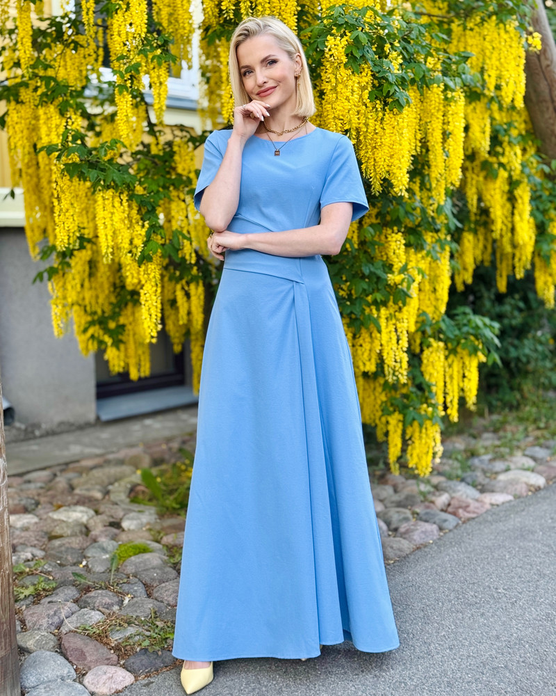 SHIFTED MAXI DRESS BLUE