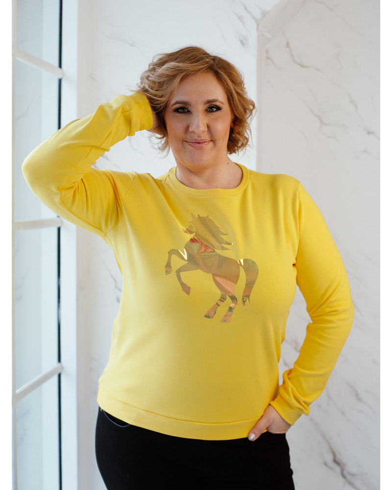 UNICORN SHINY PLUS SWEATER YELLOW