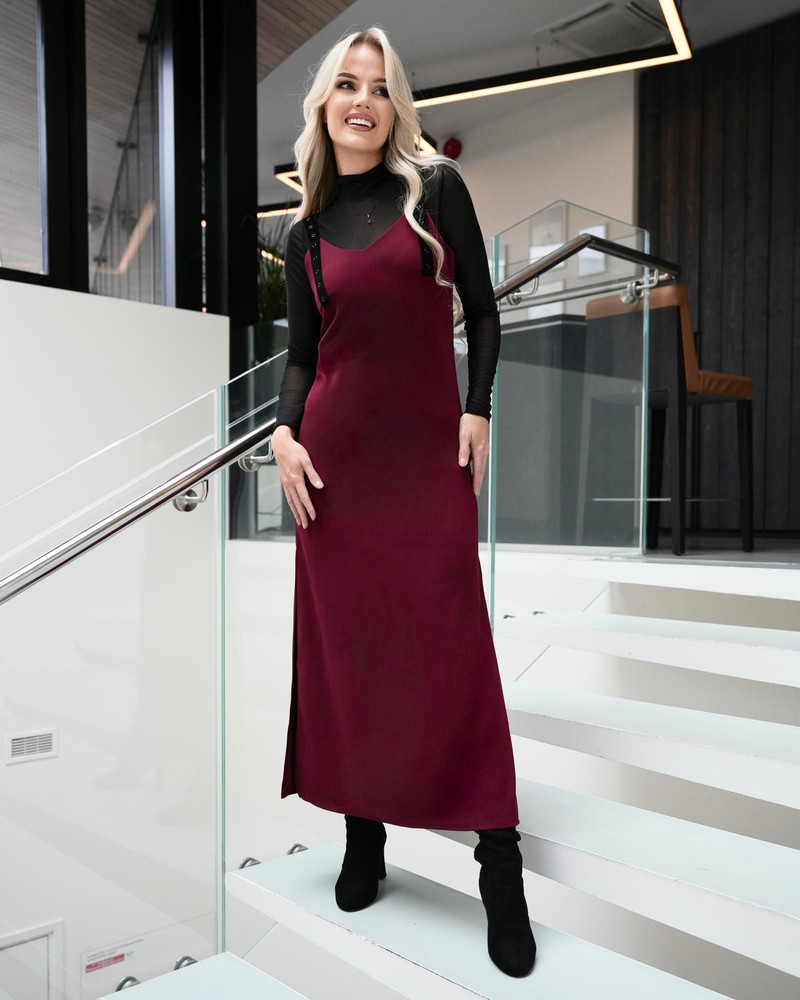 MIDI DRESS SPIRIT BORDEAUX