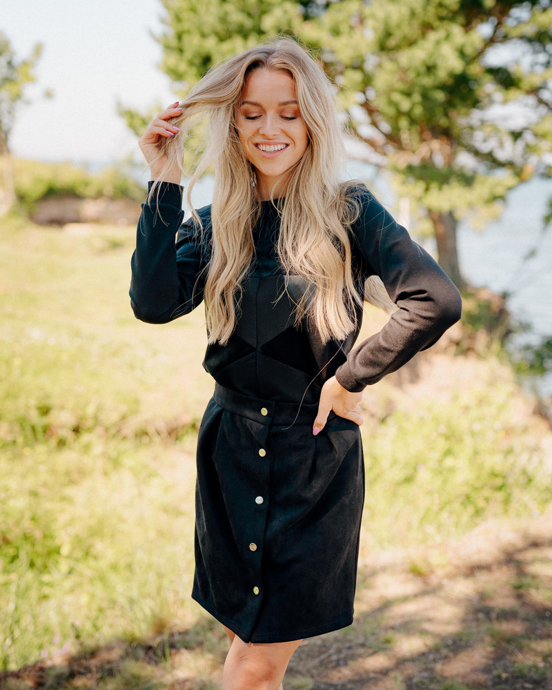 TD POPPPER TULIP SKIRT BLAC