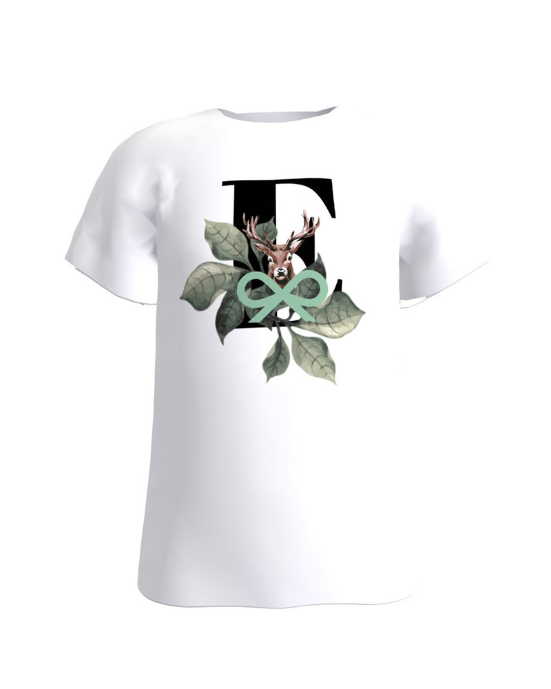 LETTER E KIDS T-SHIRT WHITE