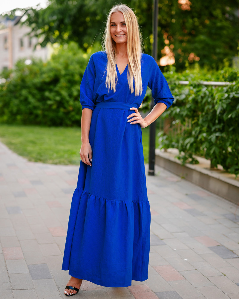 SUMMER COMET MAXI DRESS ELECTRIC BLUE