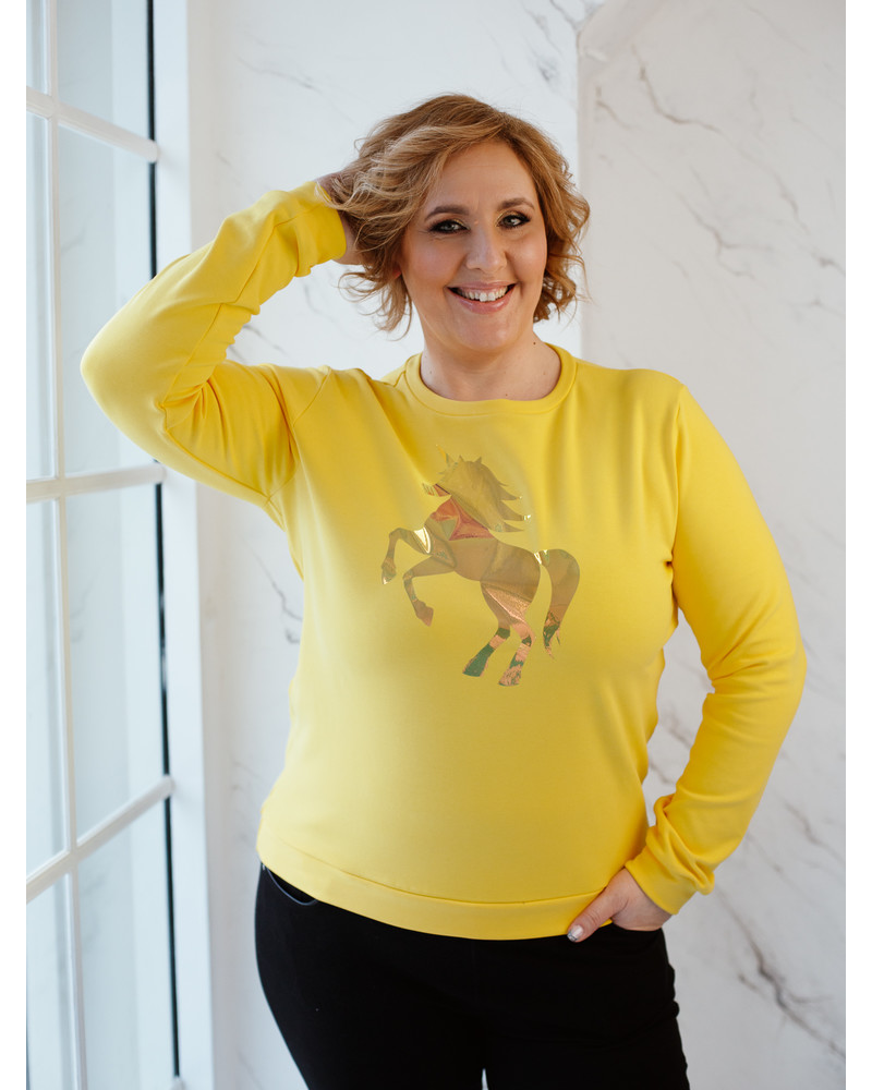 UNICORN SHINY PLUS SWEATER YELLOW