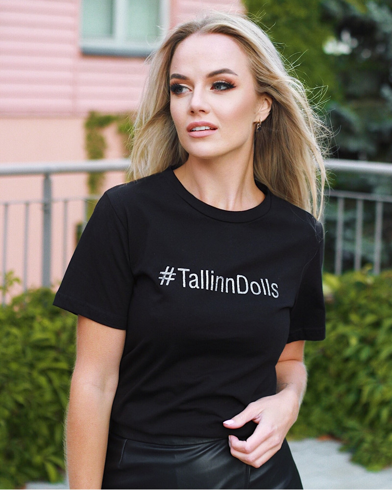#TALLINN DOLLS SLIM T-SHIRT BLACK