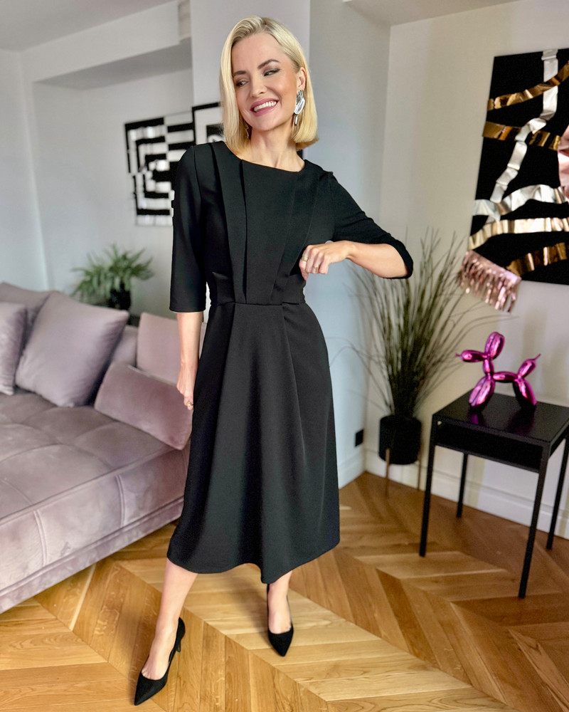 CLASSY MIDI DRESS BLACK