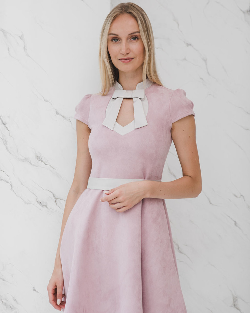 DOLLABLE DRESS SUEDE PINK