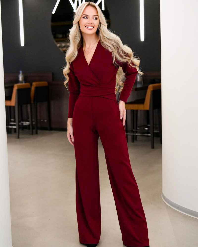 TIMELESS JUMPSUIT BORDEAUX