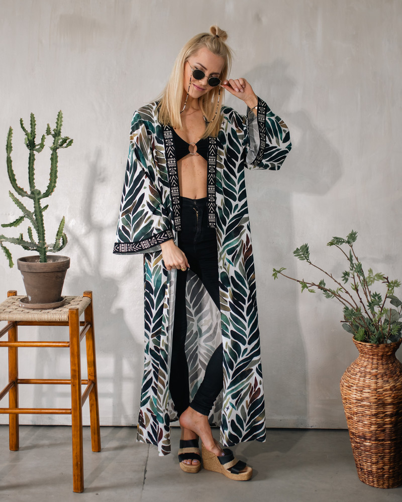 LETRIBE UNISEX KIMONO JUNGLE