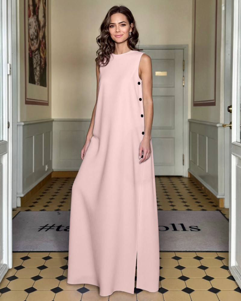 MINIMAL MAXI DRESS PEACH