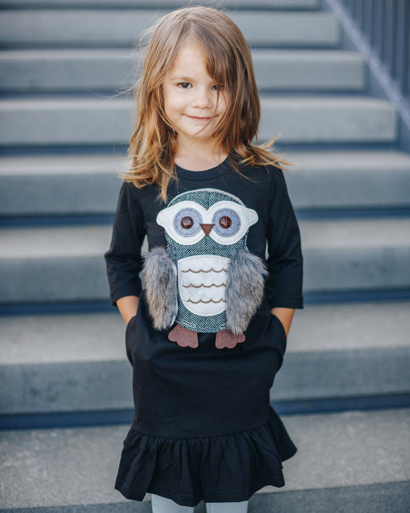 OWL KIDS DRESS BLACK