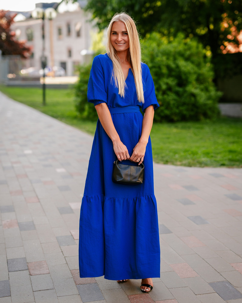 SUMMER COMET MAXI DRESS ELECTRIC BLUE