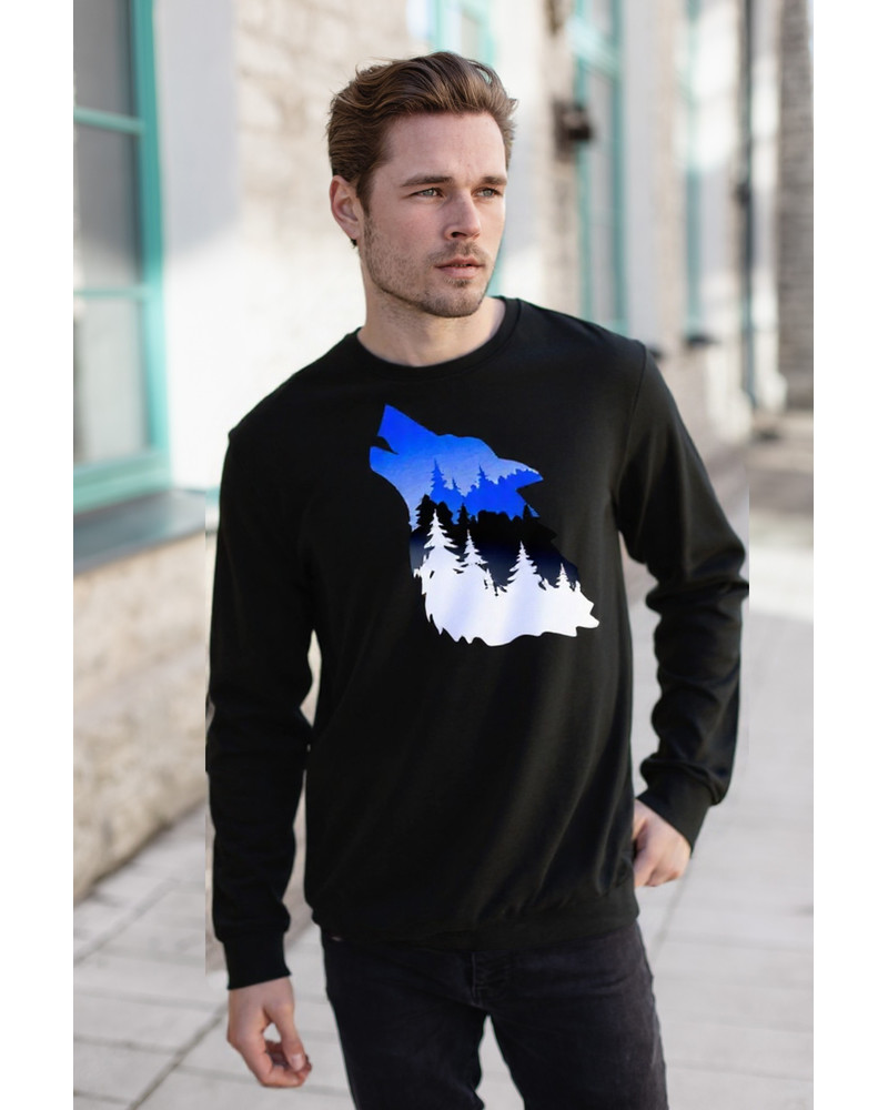 ESTONIAN WOLF SWEATSHIRT MEN BLACK