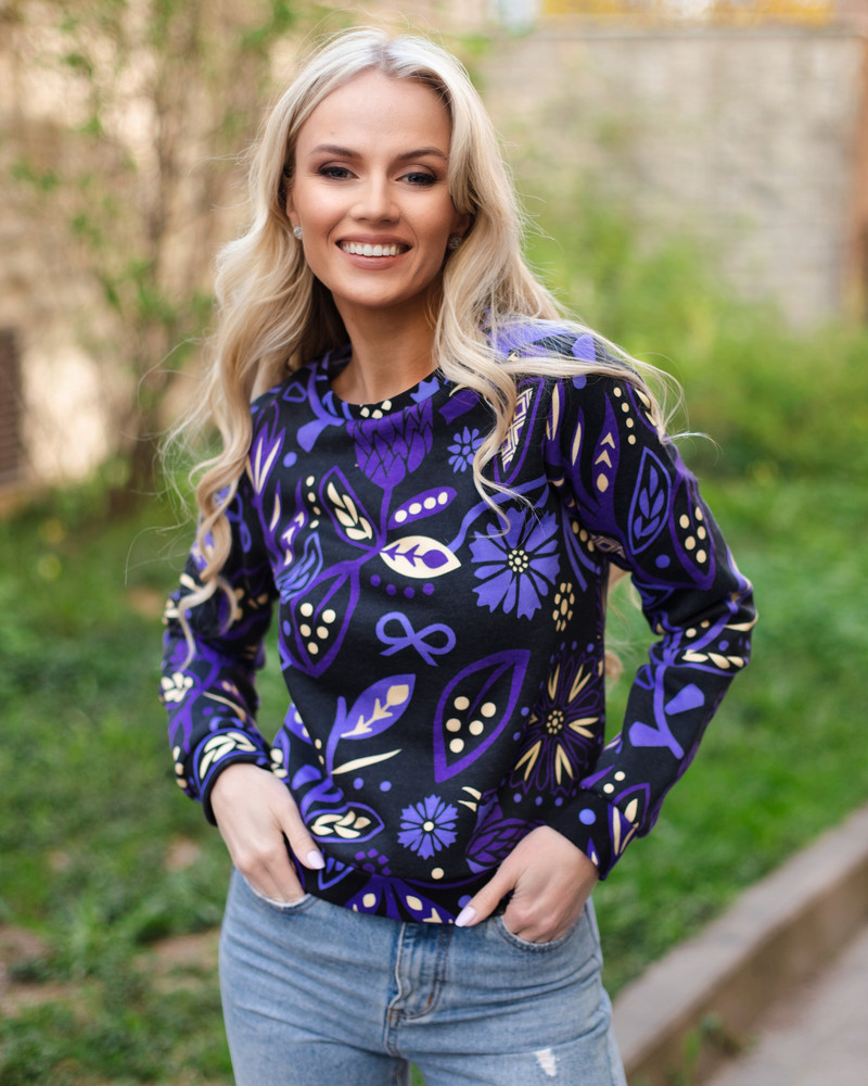 CORNFLOWER SWEATSHIRT BLACK