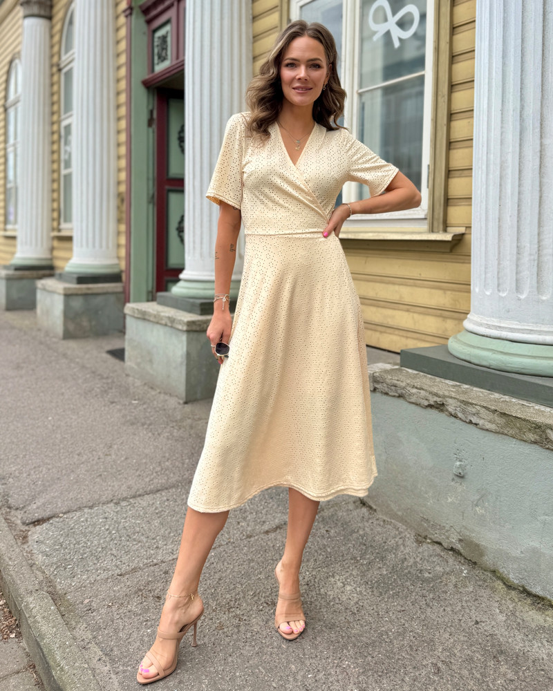 FLOWER MIDI DRESS YELLOW
