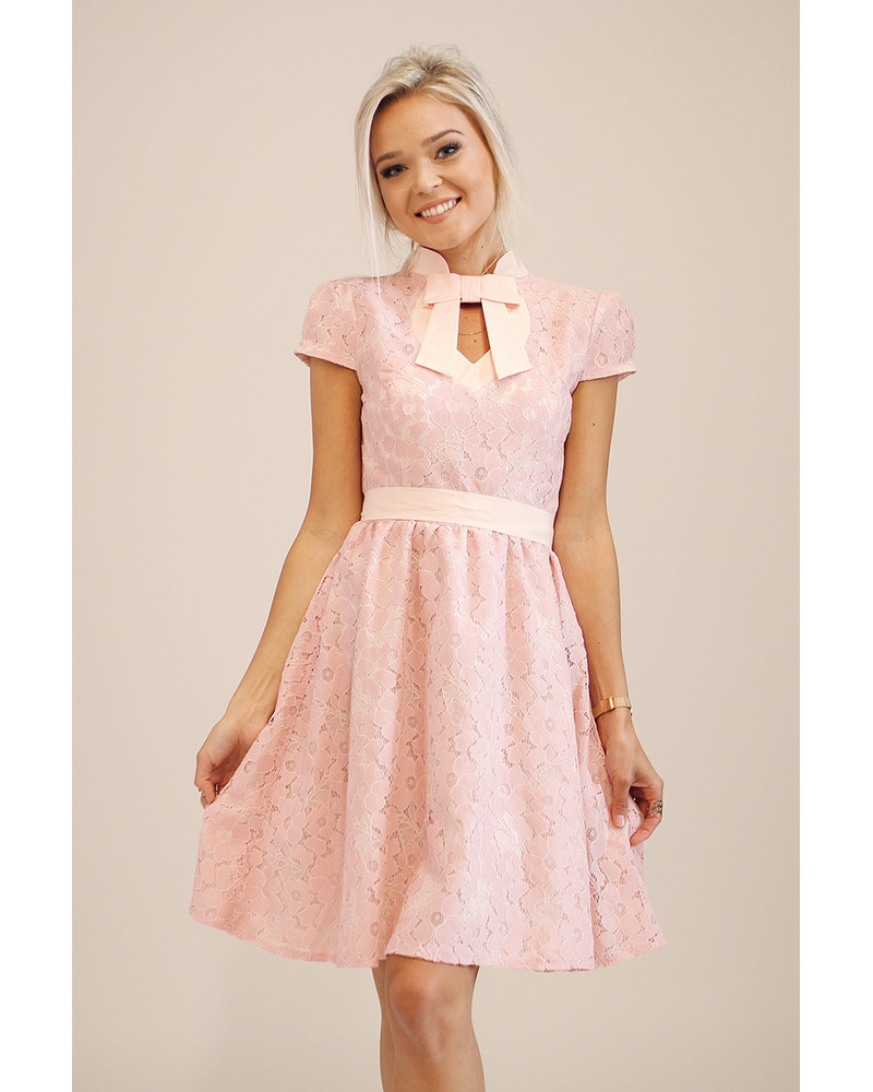 DOLLABLE LACE DRESS  PEACHY