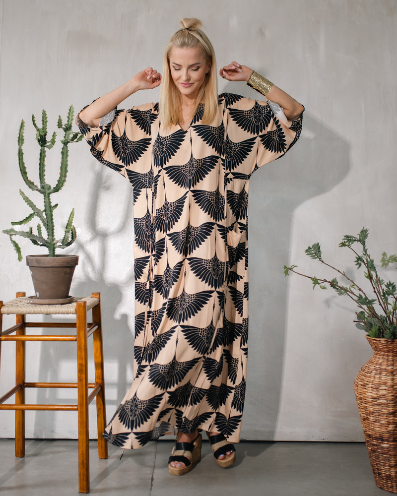 LETRIBE BOHO MAXI DRESS STORK