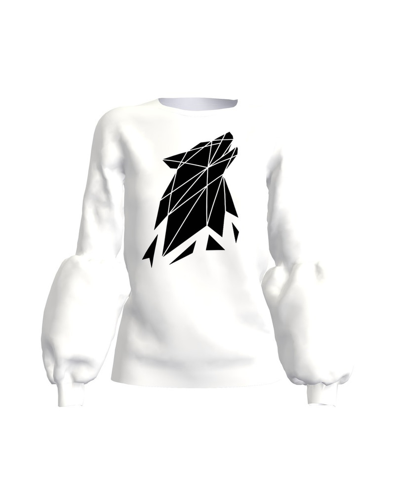 ABSTRACT WOLF ALICE SWEATSHIRT WHITE