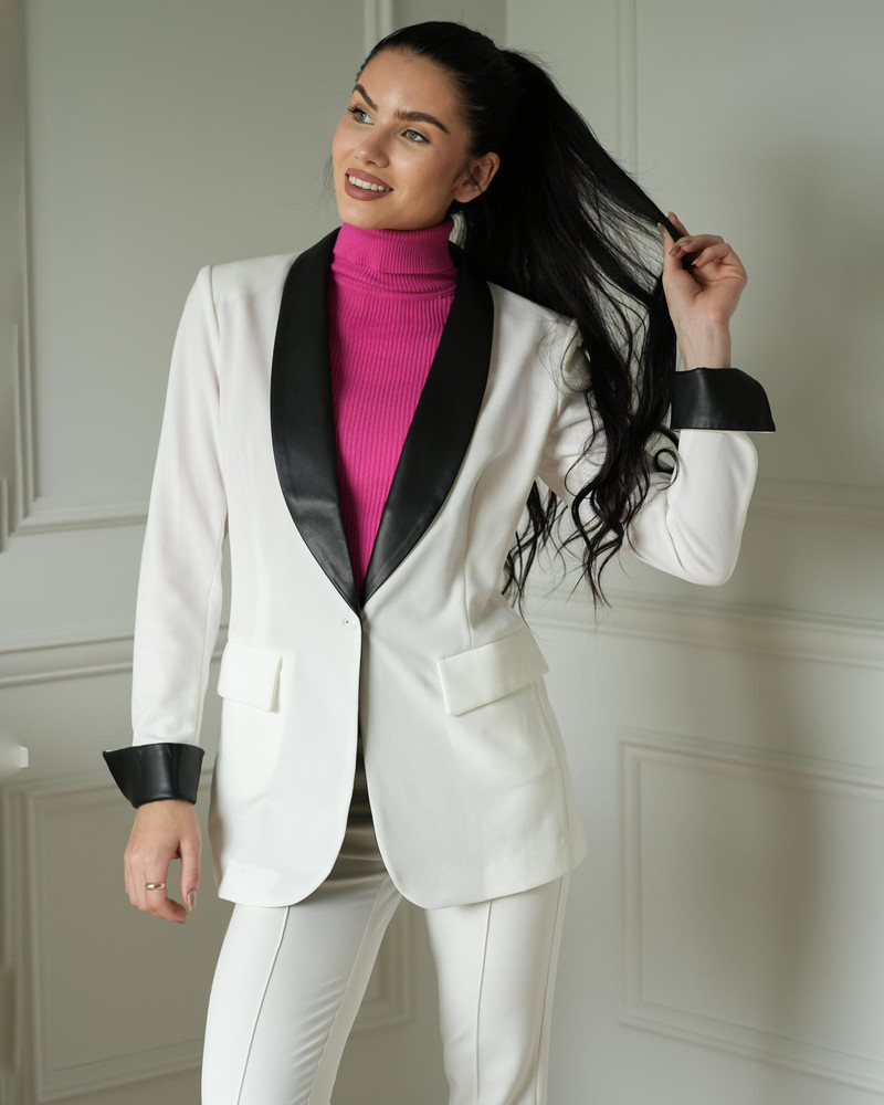 ELEGANT JACKET WHITE BLACK