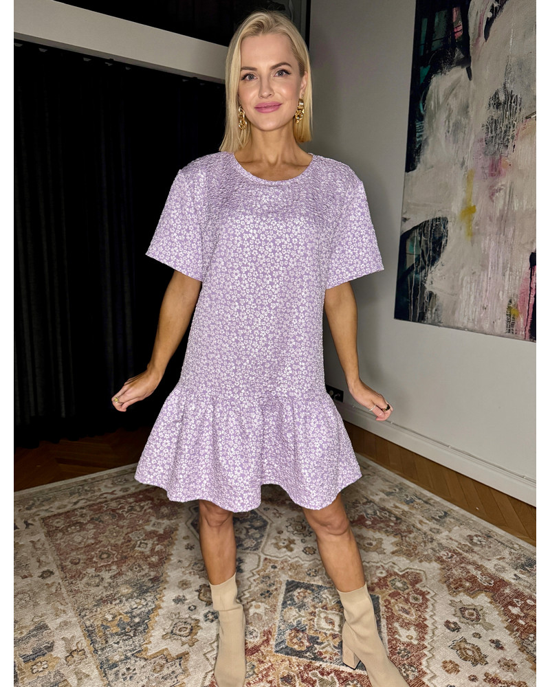 DRESS FRILL JACQUARD LILAC