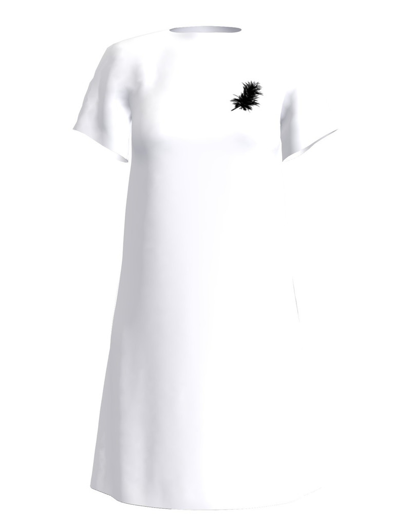 ANGEL PRINT DRESS WHITE