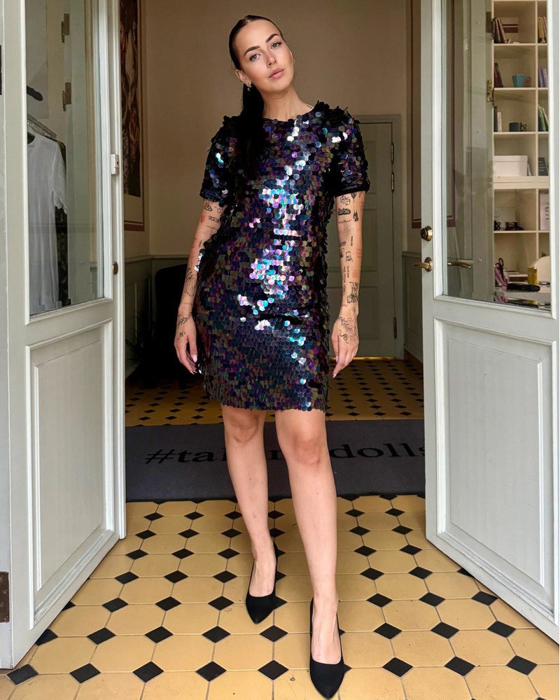 MULTICOLOR SEQUIN DRESS