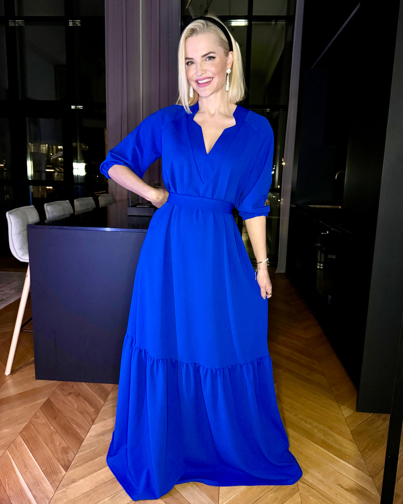 COMET MAXI DRESS ELECTRIC BLUE