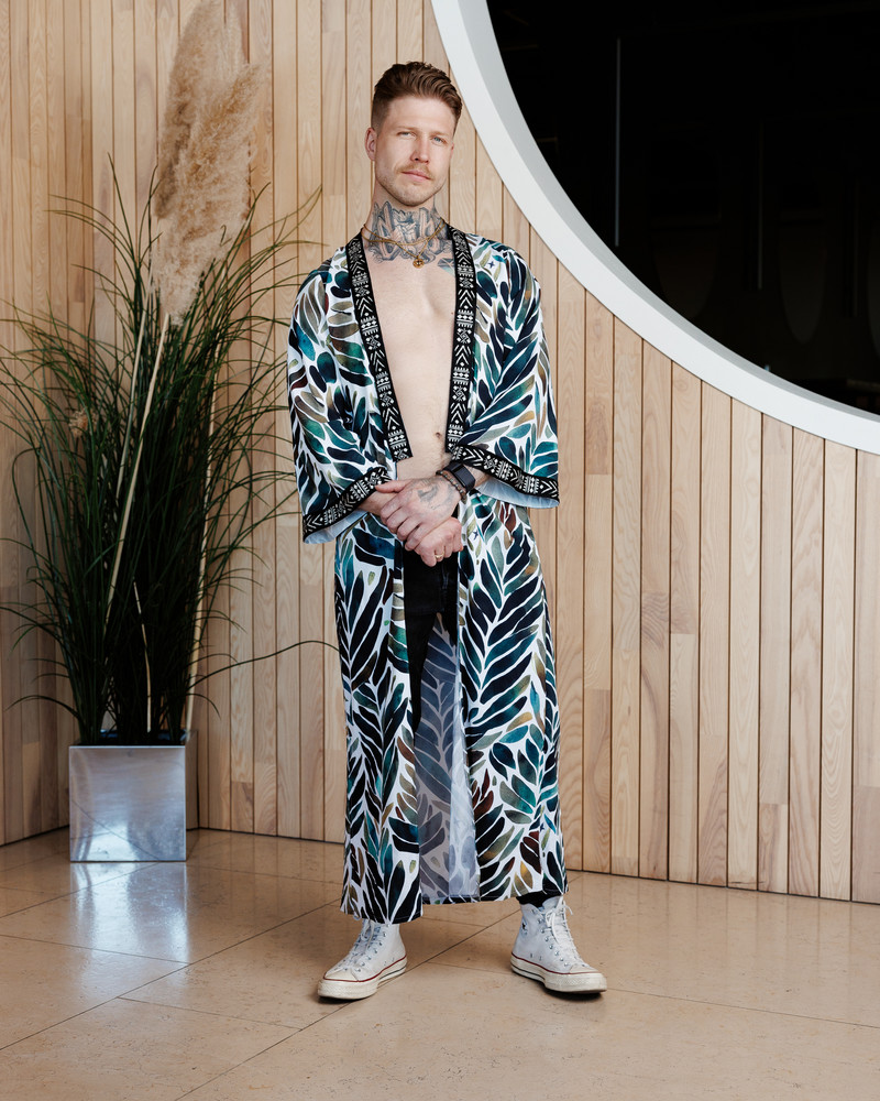 LETRIBE UNISEX KIMONO JUNGLE