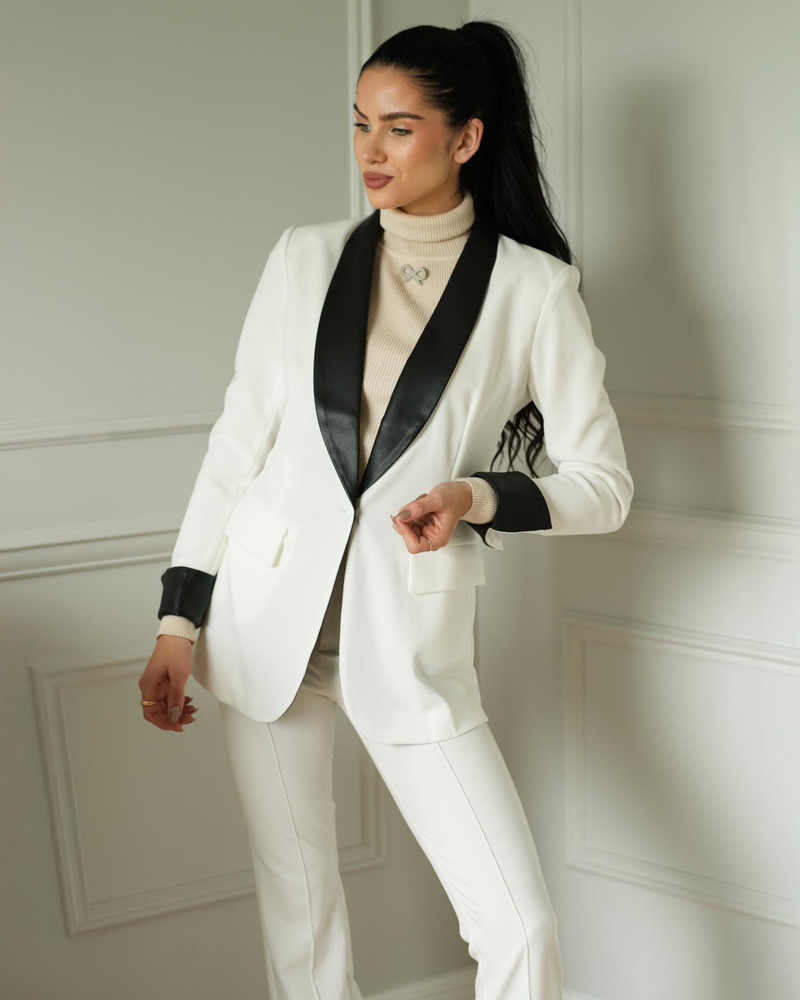 ELEGANT JACKET WHITE BLACK