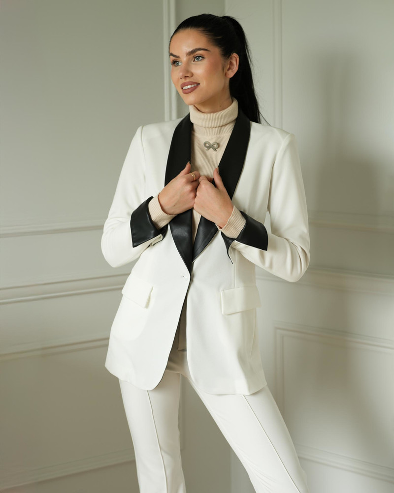 ELEGANT JACKET WHITE BLACK