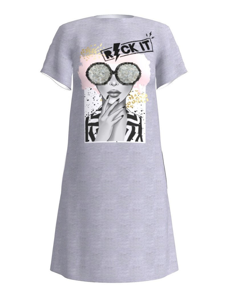 ROCK IT DRESS LIGHT GREY